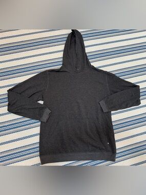 Men's Charcoal Hooded Pullover Sweatshirt - Classic Comfort